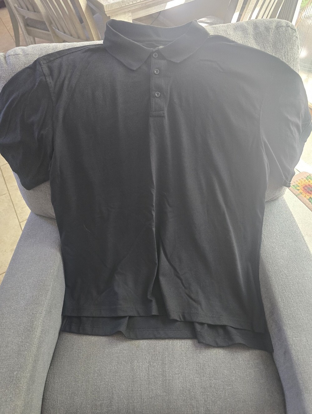 Source Unknown Black Men's Polo Shirt - Short Sleeve
